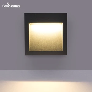 Savia IP44 Waterproof Recessed Aluminum OutdoorBrick Wall Lamp Led Step Corner Lights for Garden/Courtyard/Lawn/Staircase