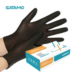 SS008 Wholesale Manufacturer Black Powder Free Household Tattoo Examination Gloves PVC Disposable Blended Vinyl Nitrile Gloves