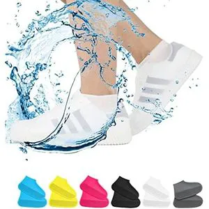 Non-Slip Waterproof Rubber Snap Closure Chemical-Resistant Plain Toe Customizable Reusable Rain Shoe Covers Outdoor Safety
