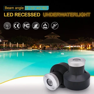 LanVol IP68 Underwater Swimming Pool Light 24V Stainless Steel 3W LED Waterproof Recessed Inground for SPA and Swimming Pools