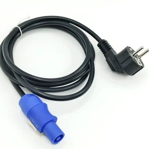 Professional Stage Light Accessory,3 Core 0.75mm² PVC Power Cable With Blue Locking Plug+120Ω DMX512 XLR Control Cable for DJ