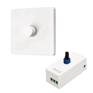 CE Certified European Standard Rotary Dimmer with Panel, 200W High-power Panel, Color Selection Available