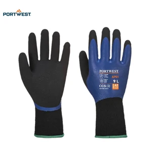 Portwest AP01 ANSI/ISEA Cut Level 3 Double Dipped Latex Coating Waterproof Cold Resistant Keeping Warm Full Ocated Safety Gloves