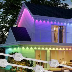 LED House Christmas Outdoor RGBW Point Light Source IP67 Rated Permanent Evergreen Eave Lights