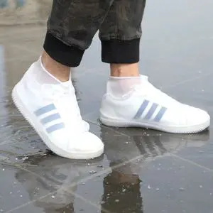 Waterproof PVC Safety Shoe Covers for Tennis Shoes Rain-Resistant Pull-On Closure Sizes S/M/L Colors Black/Yellow/Gray