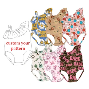 Wholesale Girls One Piece Low MOQ Summer Swimwear Beach Bathing Swimsuit Baby Fashion Design Sweet Swimsuit