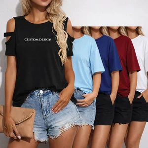 Drop Shoulder Plus Size Women's Oversized T-Shirt Breathable Cotton Solid Color Short Sleeve Loose Fit Street Wear Wholesale
