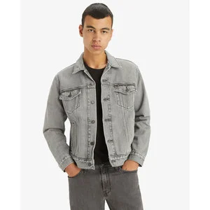 Solid Color Latest Design Men Denim Jacket Custom Relaxed Fit Men Brand Stylish Jeans Washed Denim Jacket