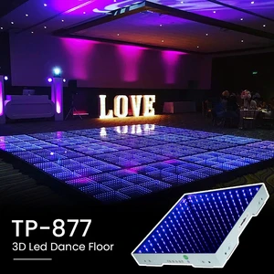 Led Illuminated 3d Infinity Rgbw Dance Floor 3x3ft 50x50 Led Light Disco Mirror Dance Floor Magnetic