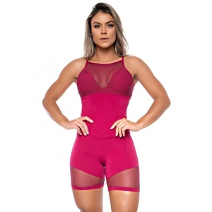 Sportswear Solid Color Sleeveless Fitness One Piece Jumpsuits High Tights Skinny Stretchy Knitted Sexy Club Breathable Jumpsuits