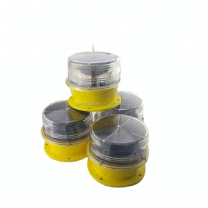 White Solar Double Aviation Obstruction Lights with 360 Horizontal Beam Angle and IP67 Protection
