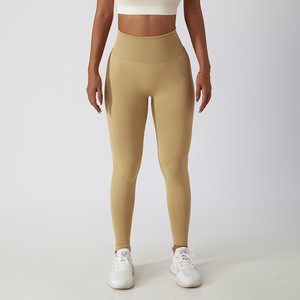 Scrunch Jean Super Lounge Yoga Air Arise Tape Manufacturer Set-high Tight-fitting Logo Seamless Leggings With Anti Camel Toe