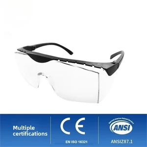 Anti-Shock Anti-Splash Full-Frame Uncoated Safety Glasses No Frame Lightweight High Light Transmittance Universal Eye Protective