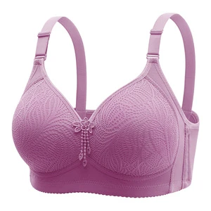 Seamless Plus Size Vest Push up Thin Full Cup Underwear Wire Free Lace Bra for Women
