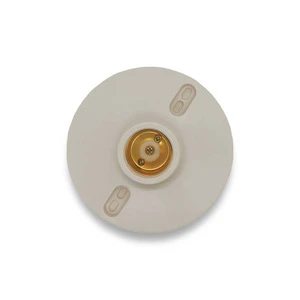 High Quality Industrial Universal Screw Bulb Socket Types White Round Shape Bakelite Ceiling Light E27 E14 Lamp Holder