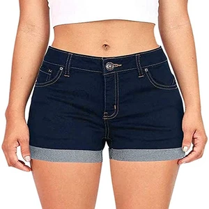 Wholesale Denim for Women's Women's Denim With Pockets Design Shorts Denim Stylish Shorts Branded OEM Breathable