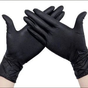 High Quality Black Powder-Free Nitrile Disposable Gloves for Healthcare & Other Industries