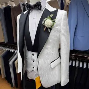 Cross Border Jacquard Men's Casual Style Suit Set