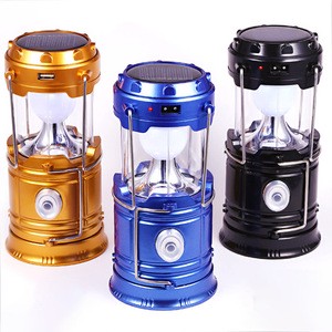 Solar Camping Lantern with USB Charging COB LED Emergency Light Waterproof Outdoor Portable