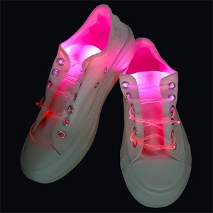 Night Running Round Safe LED Shoelaces Flash Light Shoe Lace With Led Light for Party and Sport Cycling Jogging Carnival Party