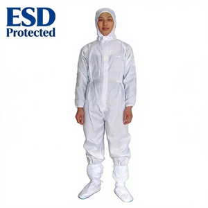 Disposable Anti Static ESD Shop Work Clothing Clean Room Protective Workwear for Factory Industrial Biopharmaceutical Workshop