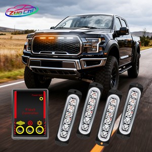 LED Wired Hand Control Mid-grid Lamp Universal Waterproof LED Front Grille Light with Wired Remote Control for SUV Jeep Truck