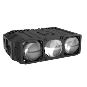 High Power Three Eye Lens Dual Color Mid Grid Grille Light Universal for Car Motorcycle Driving Lights