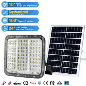 ZY Robust ABS Solar Powered LED Floodlight 100W Emergency Backup Flood Light For Remote Area School Hospital Clinic Public Space