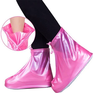 Cycling Outdoor Plastic Rain Shoe Covers Shoe Cover For Rain Hot Sale Reusable PVC High Quality Waterproof Ankle Boot