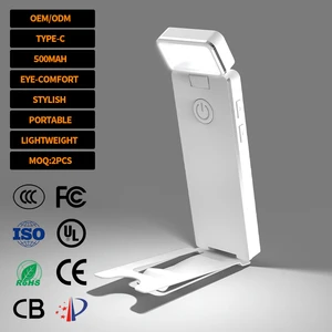 EGH Custom White USB LED Book Light Modern Flexible Clip Lamp In Bed Rechargeable And Dimmable Bookmark Light For Australia
