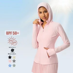 Xsunwing Women UPF 50+ Sun Protection Shirt SPF UV Cool Hoodie Long Sleeve Full Zip Clothing Outdoor Hiking Sport Jacket WD25011