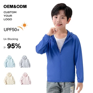 Sunscreen Shirt Summer Breathable Uv Protection Outdoor Long Sleeve Hiking Rash Guard Sun protection Clothing for Kids