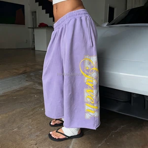 Designer Cotton Long Sweat Shorts Capris Sweatpants Manufacturer Custom Summer Acid Wash Mens Casual 3/4 Pants For Men