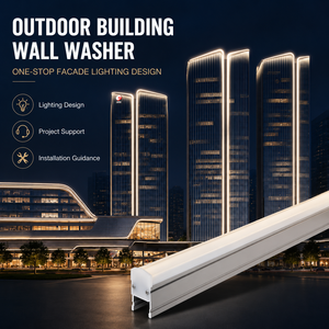 Custom Commercial Building Facade Floodlighting Design Solution LED Linear Wall Washer Light For Architectural Exterior Projects