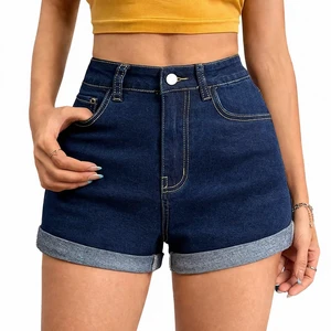 Custom Women Denim Shorts Stretch Denim Shorts Women Fashion High Waist Shorts Factory Price Low MOQ