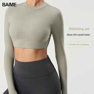 Stereoscopic Slimming High Elastic Yoga Clothing Breathable Quick Dry Yoga Wrap Top for Gym