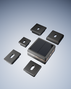 Modern IP65 Waterproof Square LED Solar Garden Light Multi-Base Outdoor Post With Battery Power For Gates And Fences