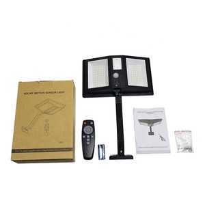 138LED Solar Powered Security Lighting IP65 Wall Mount Waterproof Shed Light with Motion Sensor & 4 Lighting Modes