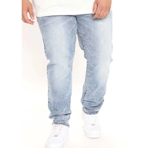 Customized Plus Size Men's Straight Leg Jeans High Quality Washed 100% Cotton Customized Colors Fashion Pants