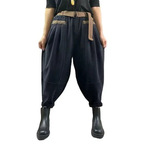 Custom New Fashion Streetwear Harem Thermal Plus Size Women's Pants