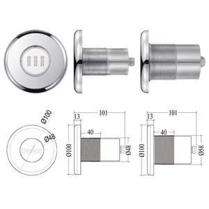 Stainless Steel Waterproof Round Pool Light, RGB Color-changing LED Light Pool