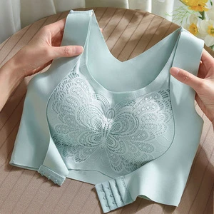 Women's Underwear Lace Seamless Bras Lingerie Ladies Brassiere Sports Fitness Wireless Large Size Bra