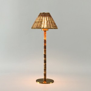 Bamboo Lamp Table Lamp Rattan Shade Wedding Light Is Replaceable Light Touch Wireless Usb Rechargeable Table Lamp