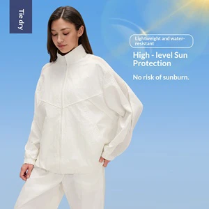Summer Lightweight Outdoor Sun Protection Jacket Women Solid Mesh Patchwork Splicing Quick-dry Loose-fitting Button-Up Collar
