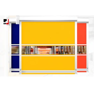 Metal Frame Industrial Rolling Shutter Door Electric Roll up Warehouse Roller Door Windproof Dustproof for Factory Storage