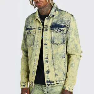 Denim Jacket and Jeans Winter Men's Casual Loose Long-sleeved Single-breasted Full-length College Jacket