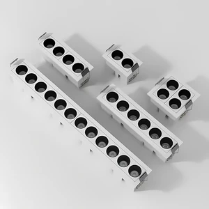 New Design Indoor Office Store Home Aluminum 4w 8w 12w 24w Recessed Mounted Led Linear Grille Light