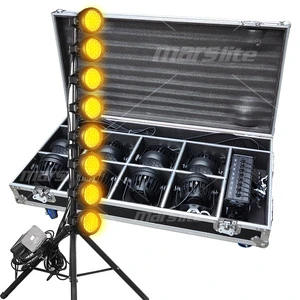 8pcs Blinder IP65 Waterproof Modular LED Blinder Lights Set Amber+Warm White+RGB 8*100W DMX Stage Light For Disco DJ Bar Concert