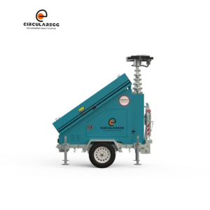 High Capacity Solar Light Tower with Lithium Battery Storage for Rental