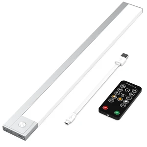 USB Rechargeable Portable Magnetic Wireless Under Kitchen Cabinet Light Closet Sensor Switch Led Light for Wardrobe With Battery